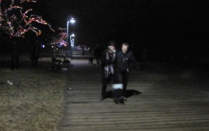 New Year's Eve - Unidentified couple seen just before midnight on boardwalk